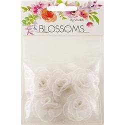 AussieSuperStore Art & Craft Essentials White Mesh Rose (in 4 colors) Mesh Rose | Artificial Craft Flower Party Decoration 9323823196622 BLOS17036